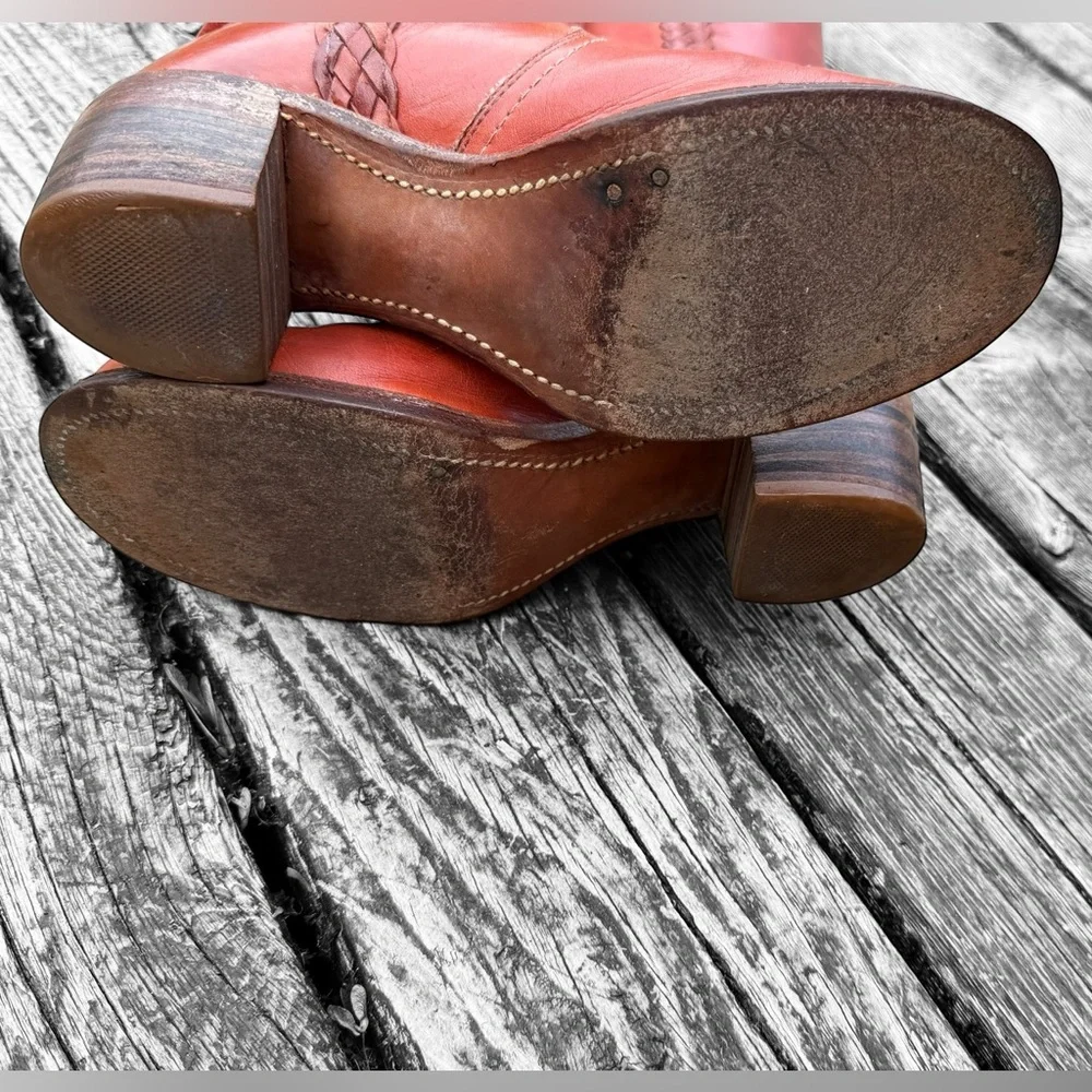 Vintage Frye Sabrina Braided Campus Boots - Picture 6 of 7